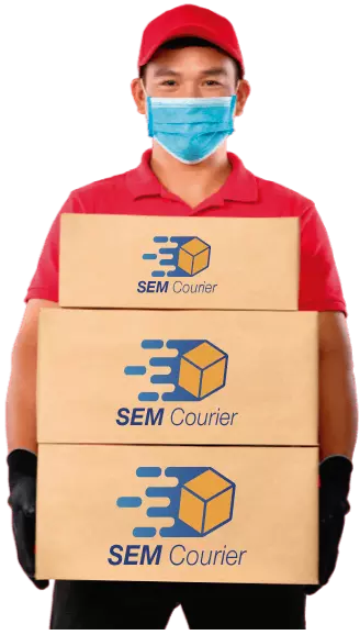 courier con caja